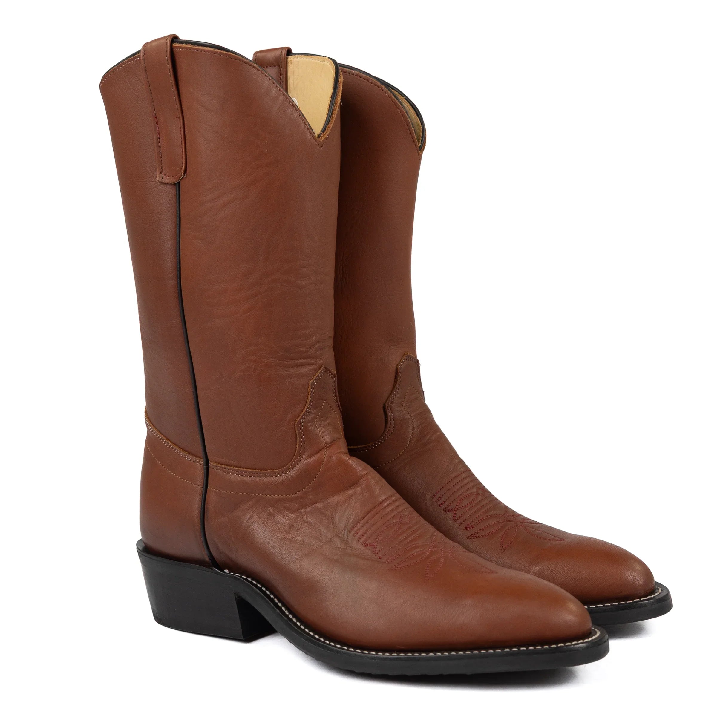 Olathe Brown Mule R Toe Boots