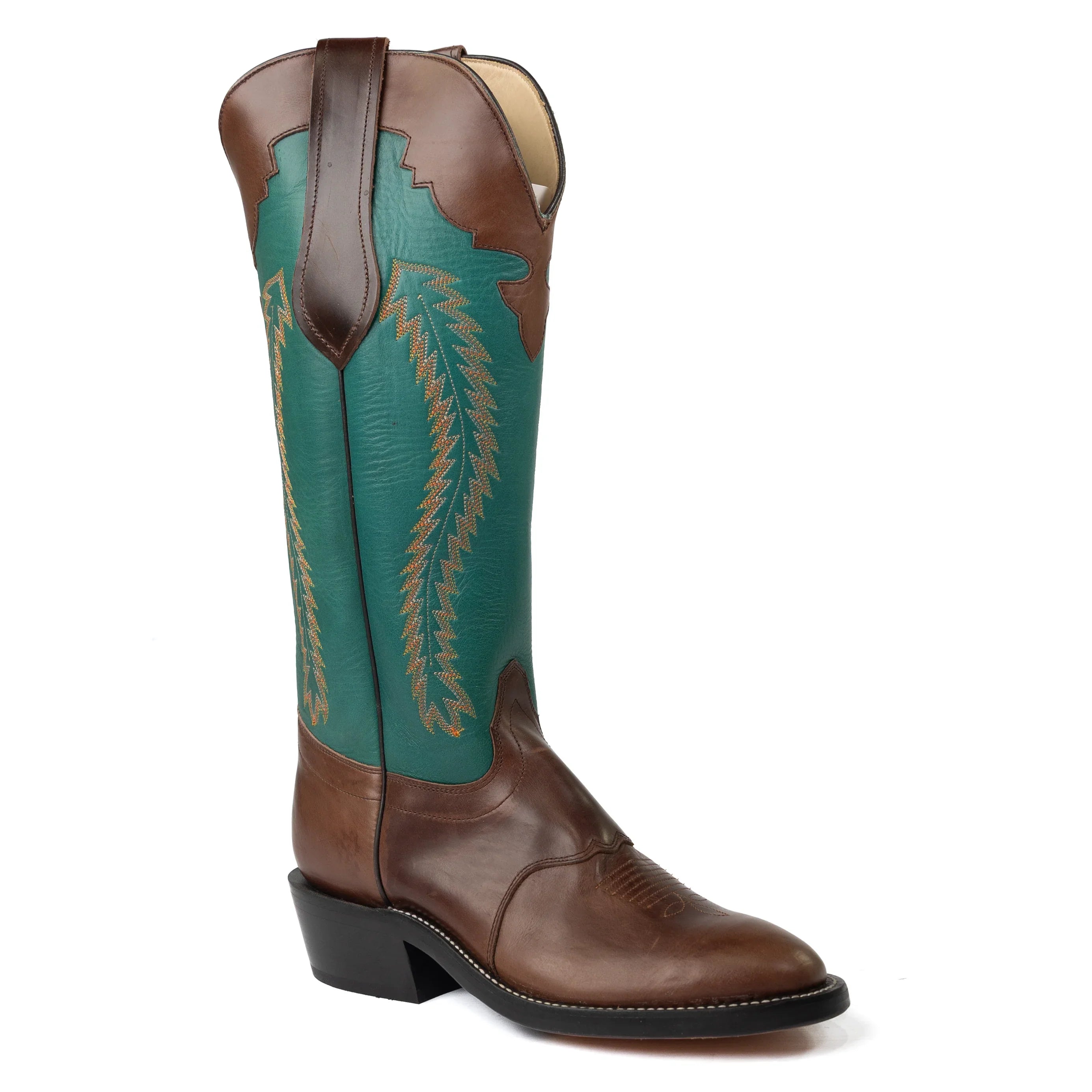 Olathe Chocolate Horsebutt U Toe Boots