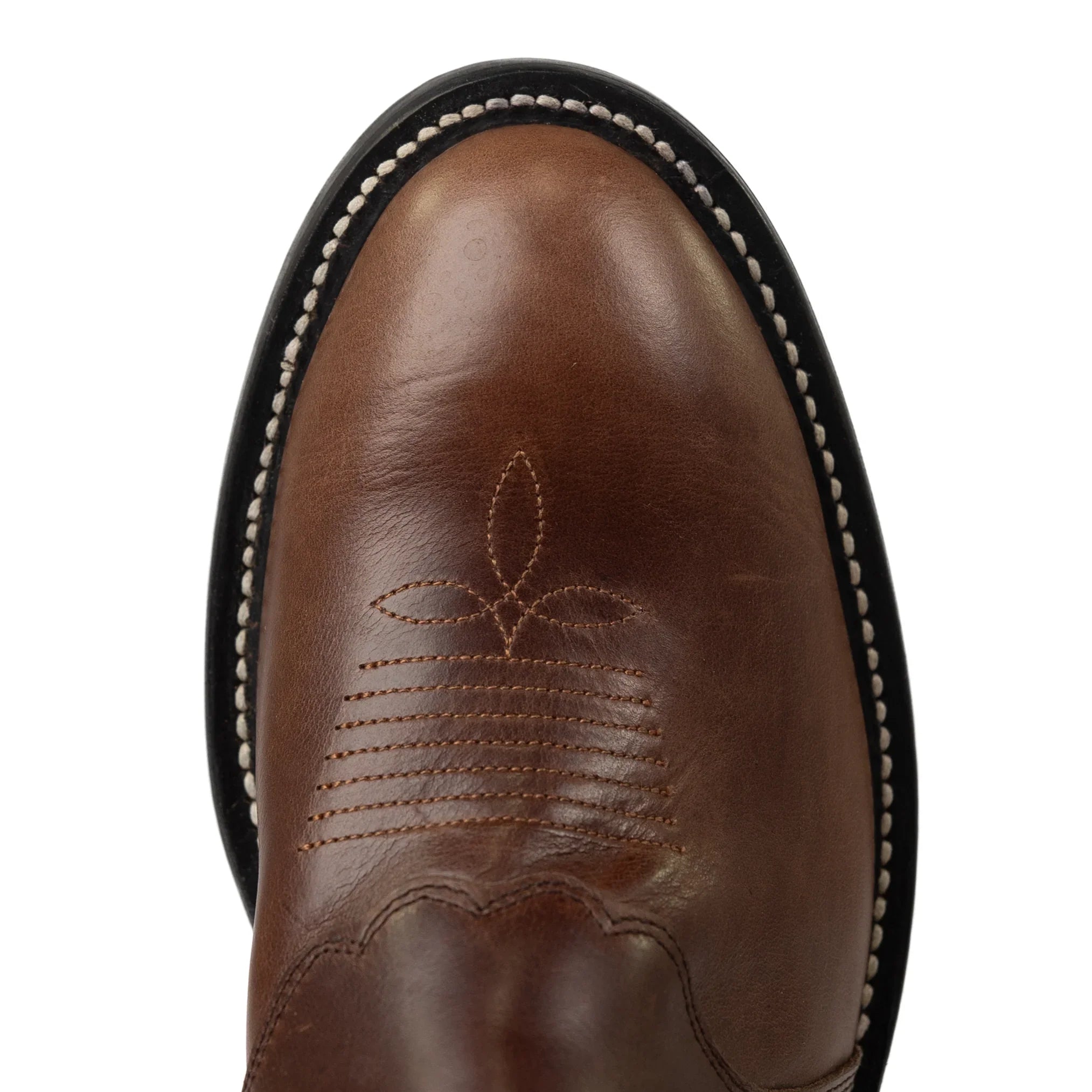Olathe Chocolate Horsebutt U Toe Boots