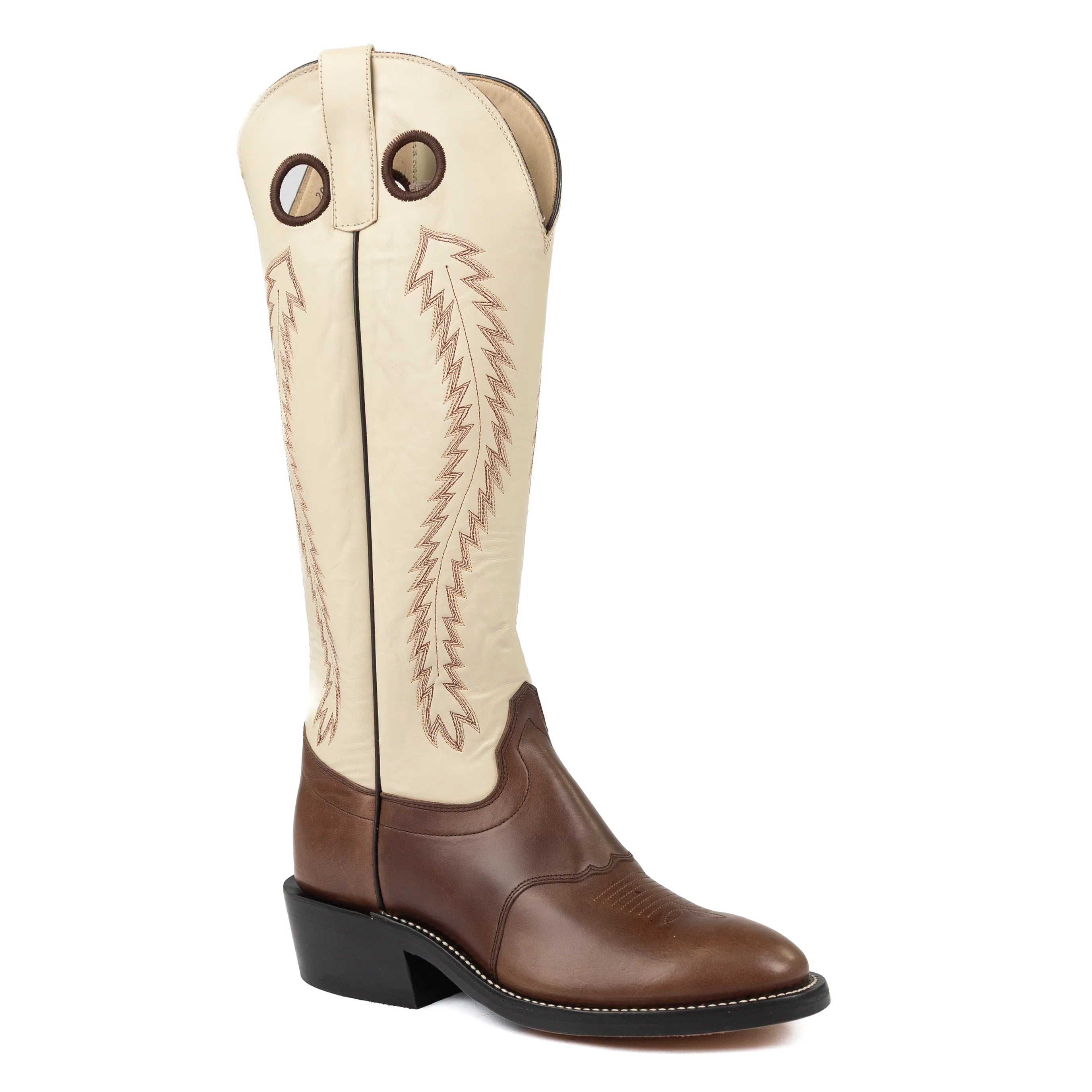 Olahe Chocolate Horsebutt U Toe Boots