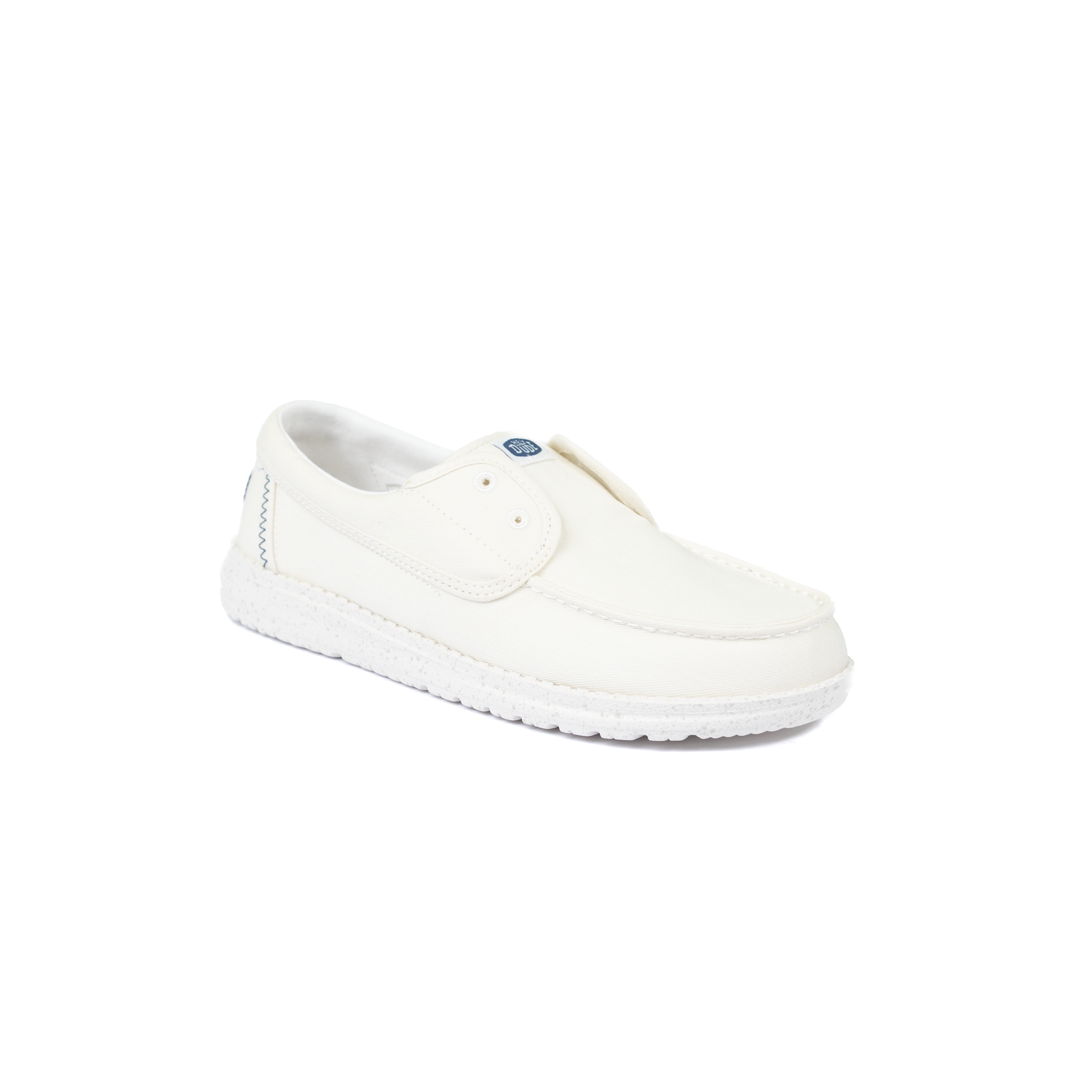 Women's Hey Dude Cry Stretch Canvas Snow White Slip On Shoes 45154-1WQ