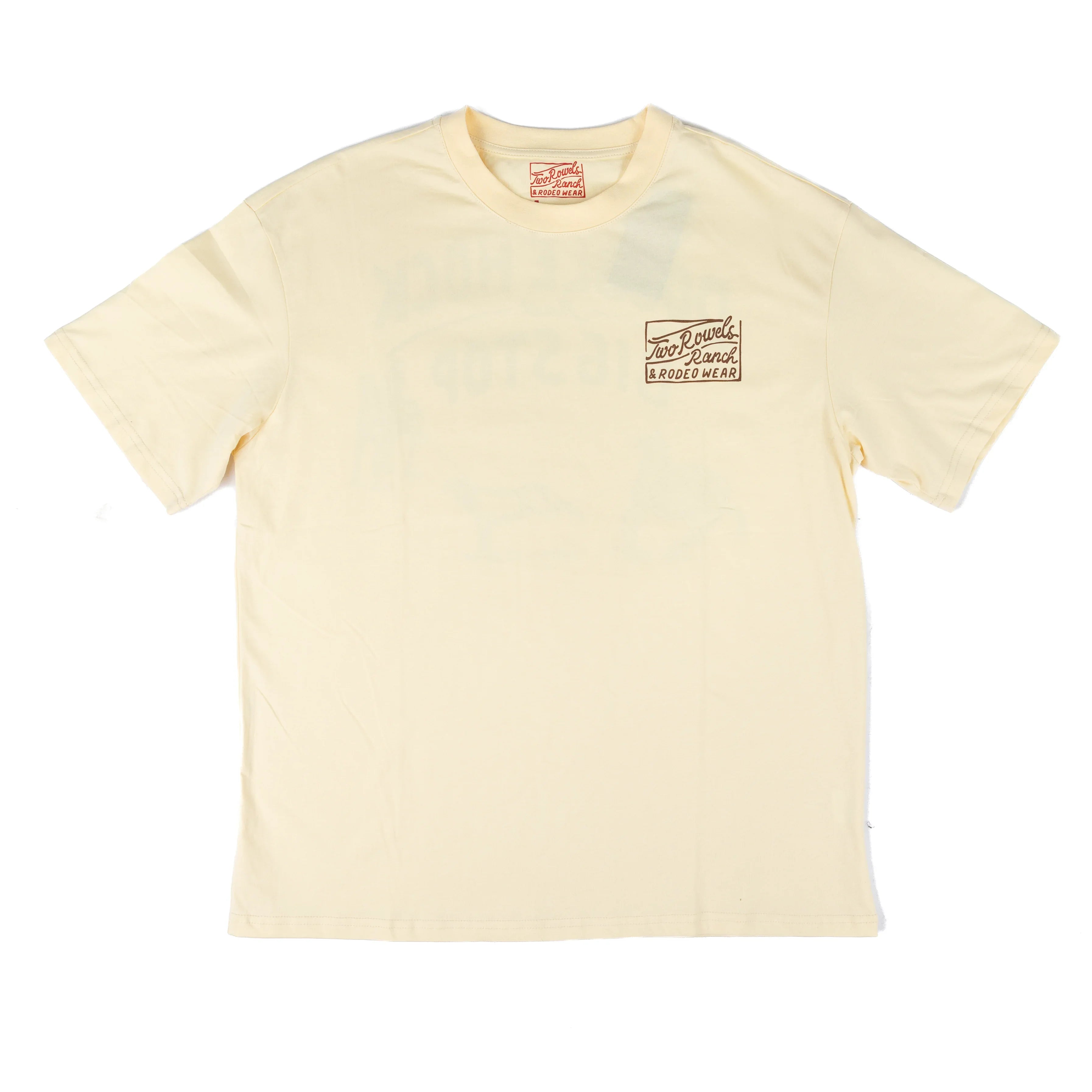 Men's 2 Rowels Ranch Beige Short Sleeve "Double Hock and Big Stop" T-shirt 2R-542A-BR