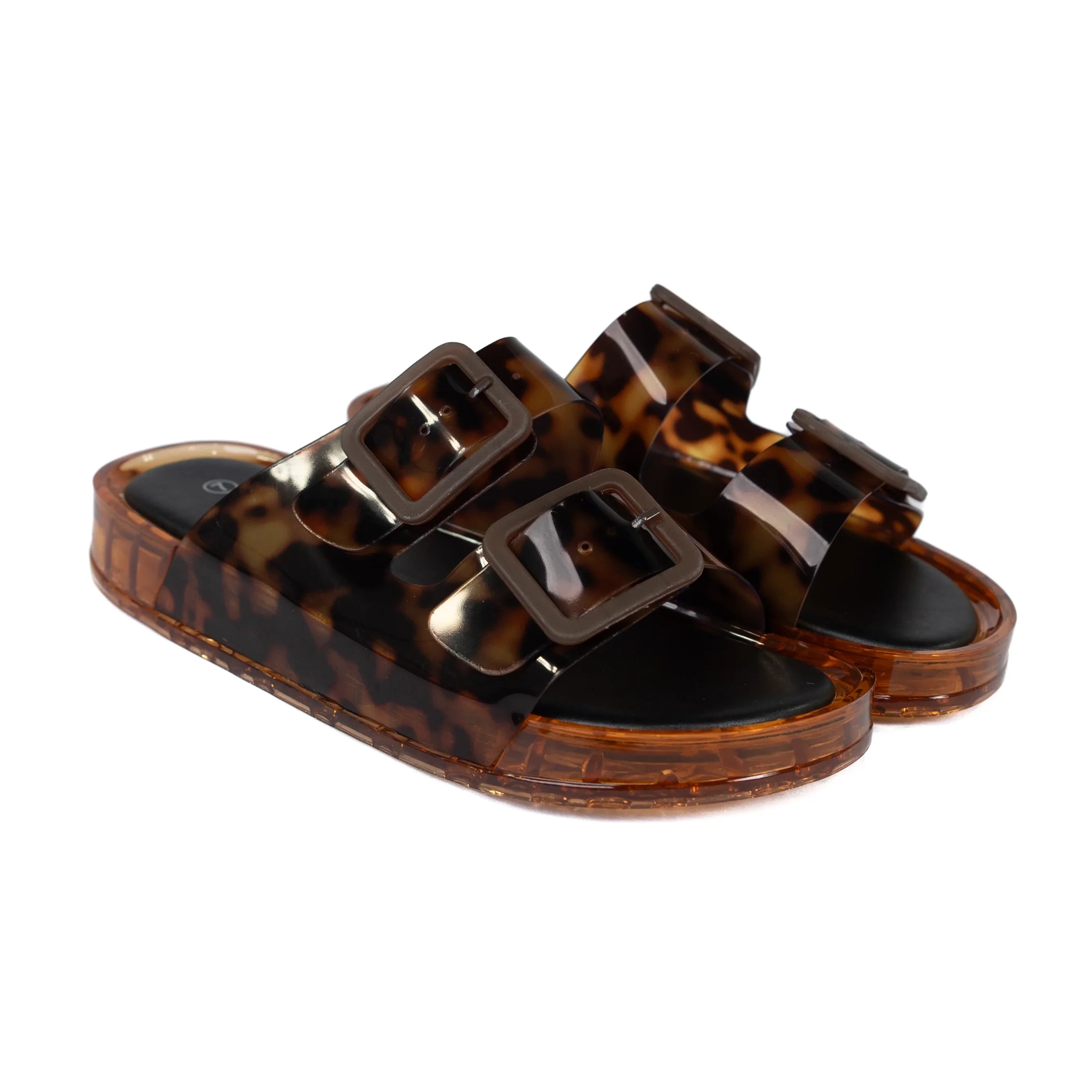 Women's Leopard Jelly Open Toe Sandals