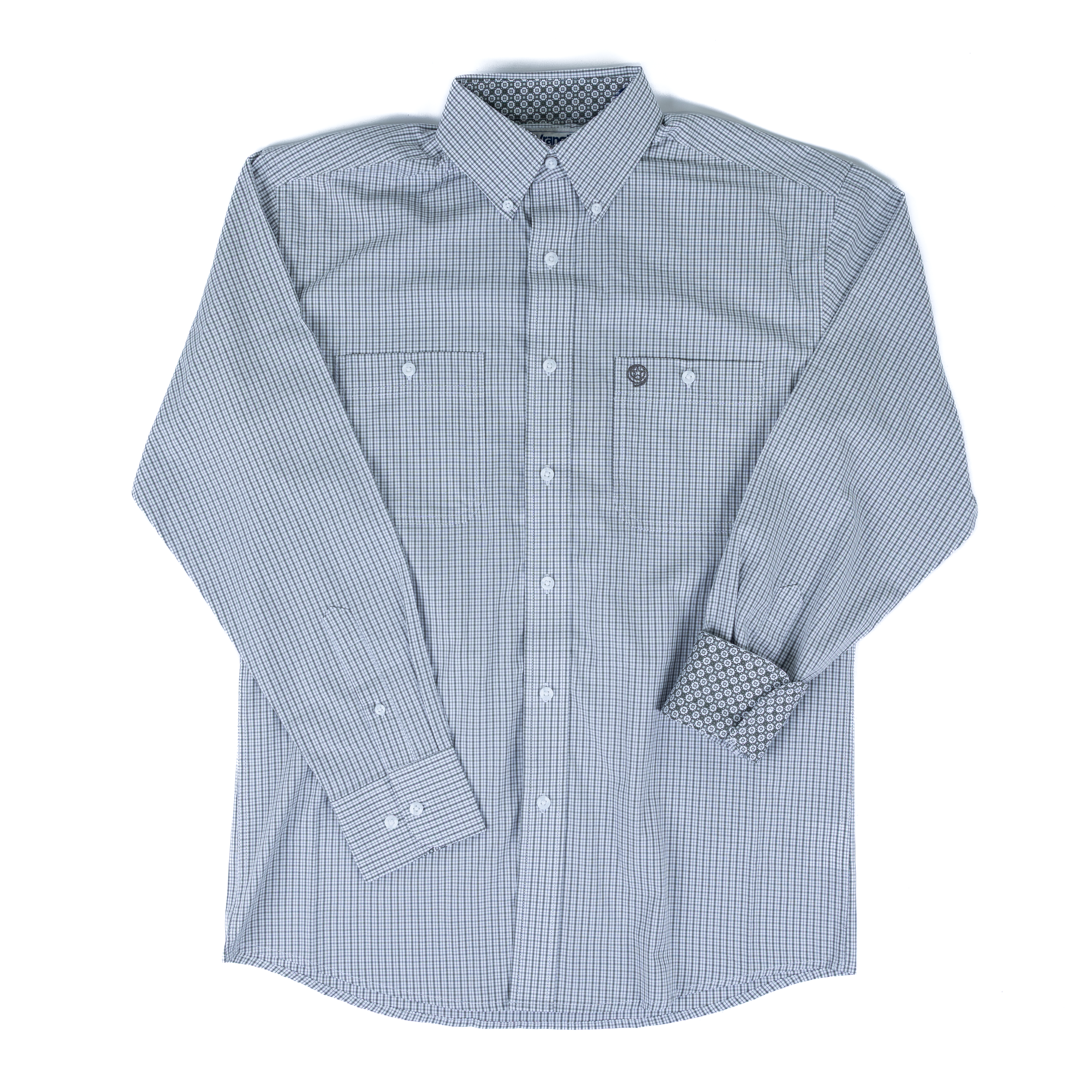Men's Wrangler Long Sleeve Plaid George Strait Button Up 112379055