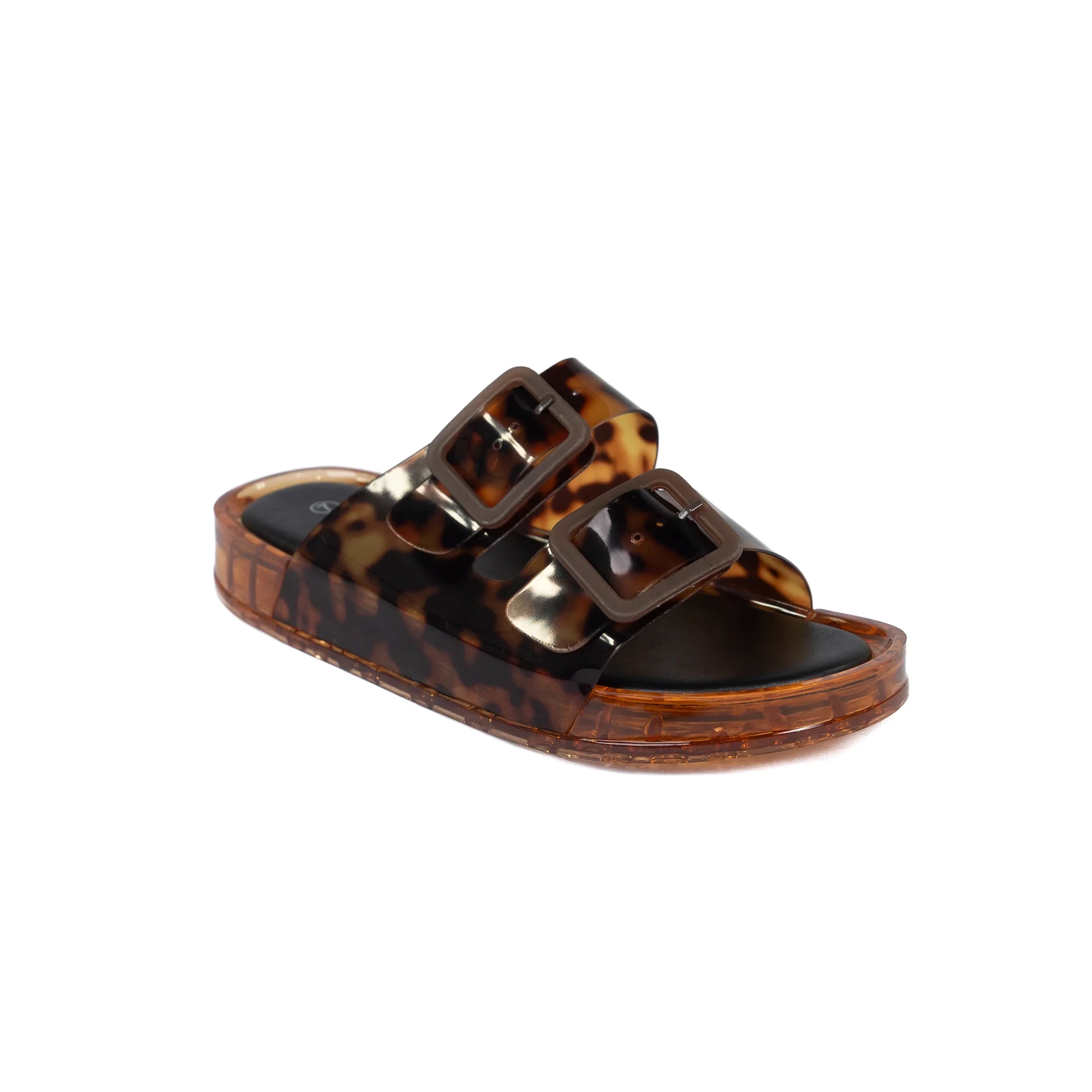Women's Leopard Jelly Open Toe Sandals