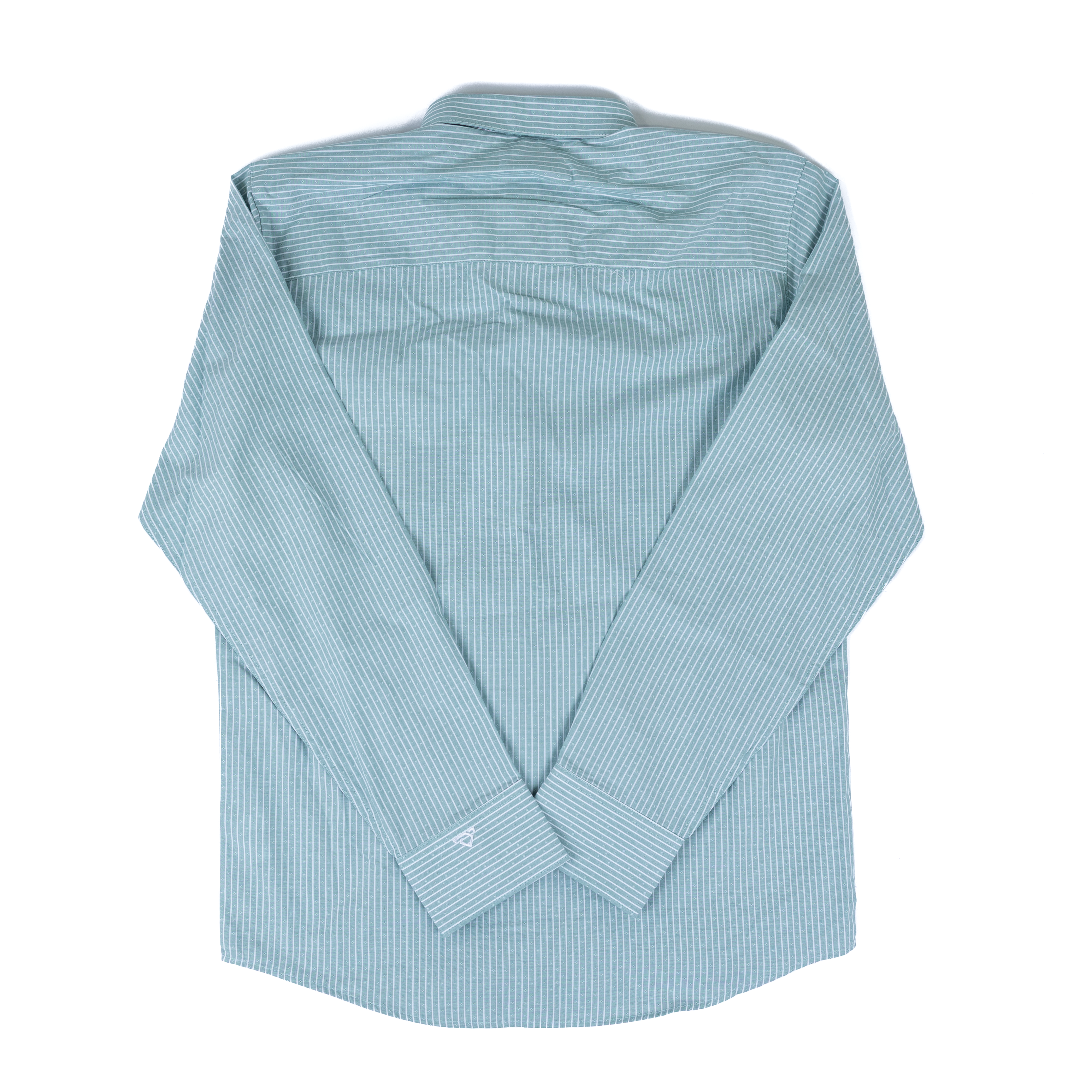 Men's Wrangler Cody Johnson Long Sleeve Green Striped Button Up 112378971