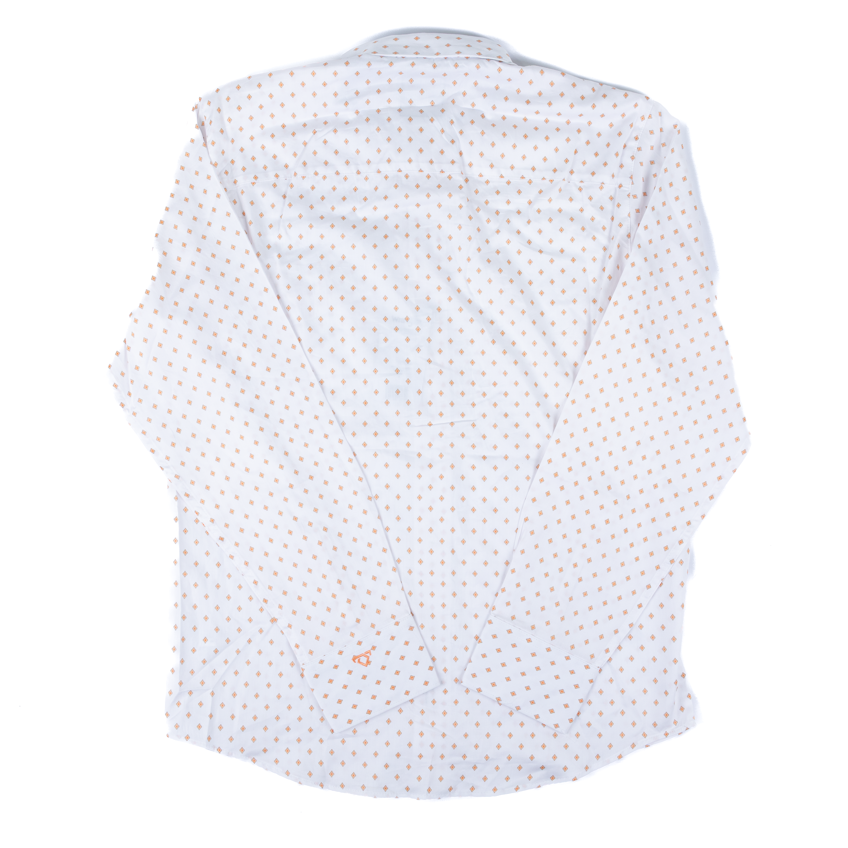 Men's Wrangler Cody Johnson Long Sleeve Orange and White Printed Button Up 112378972