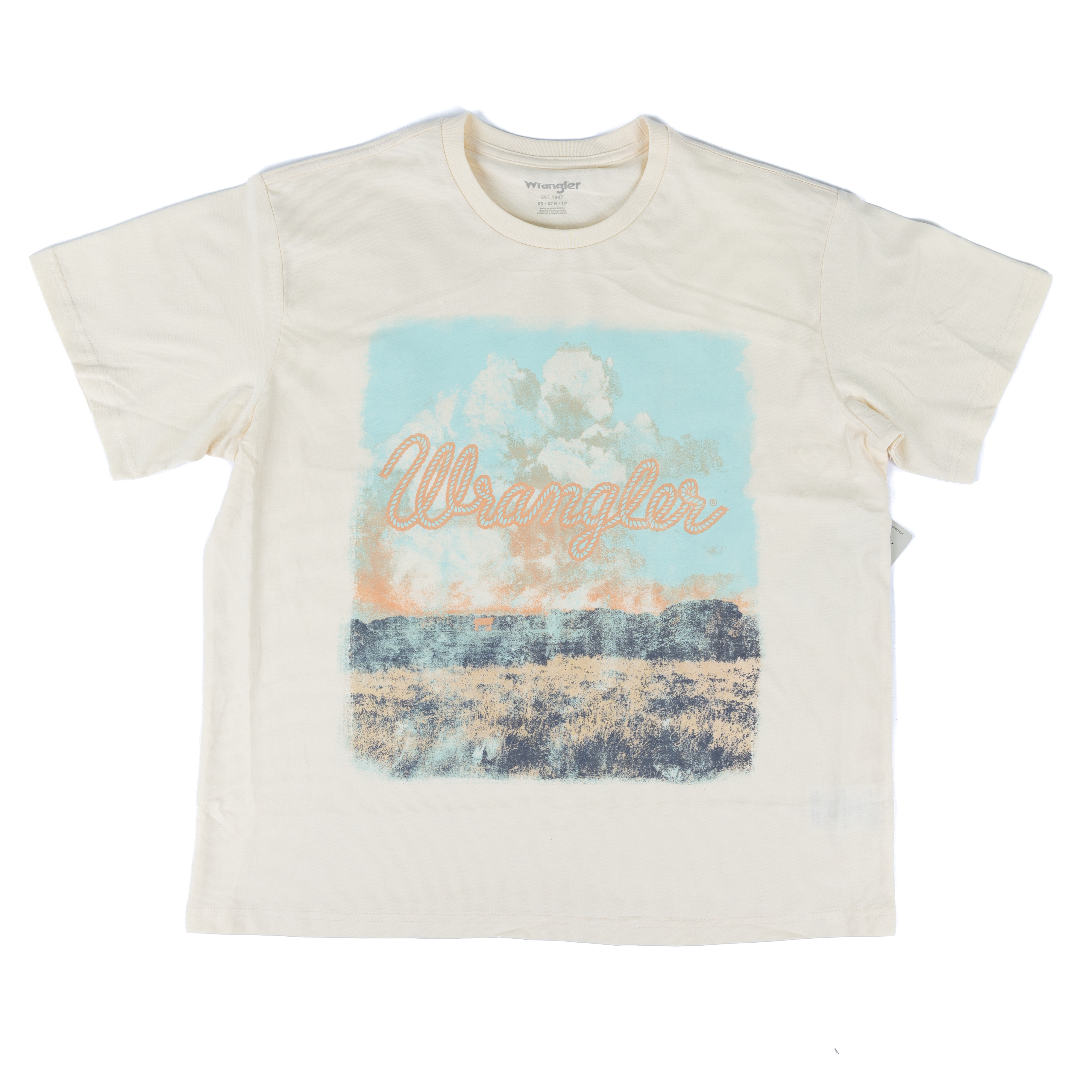 Women's Wrangler Short Sleeve Antique White Graphic Printed T-shirt 112375896