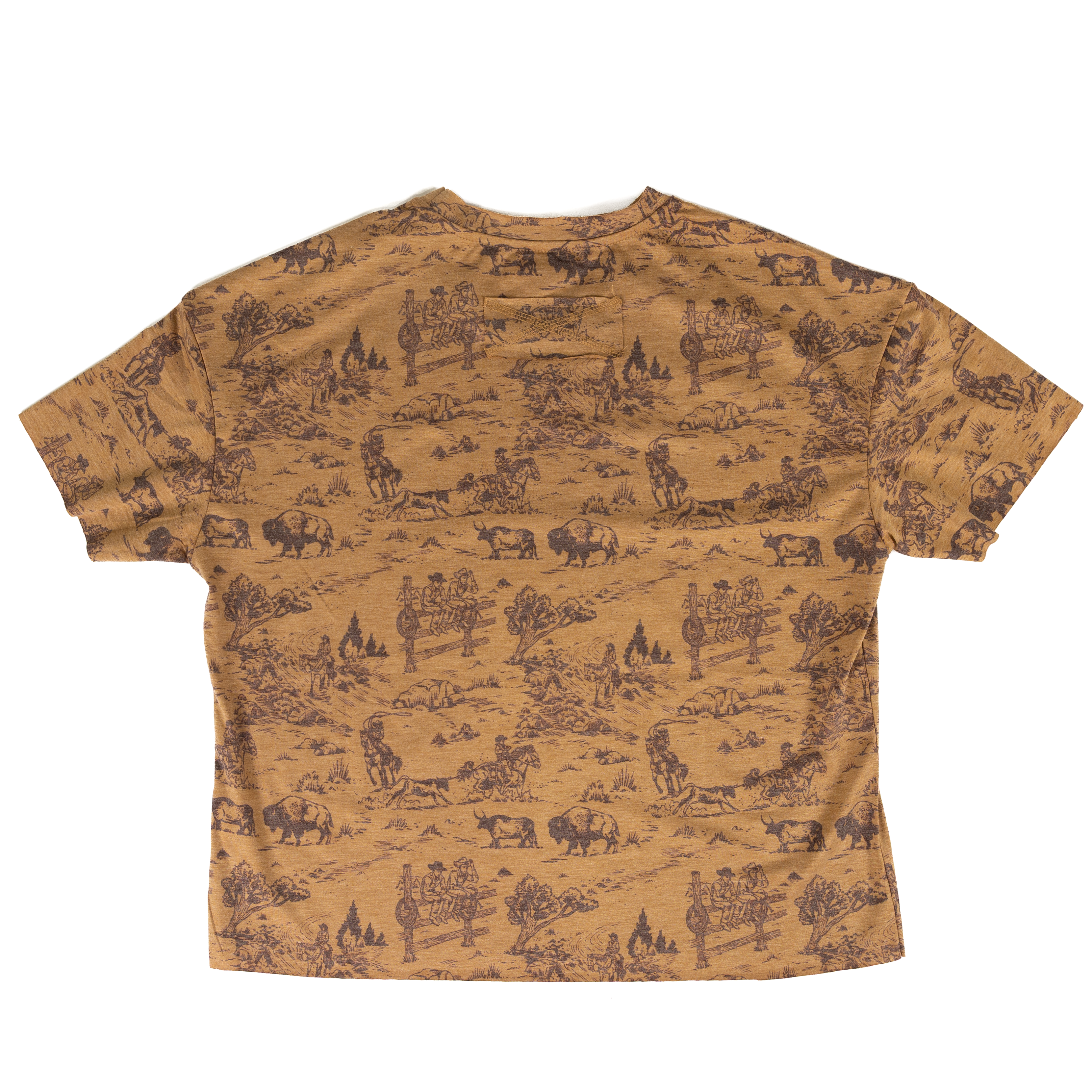 Women's Howdy Hanny Short Sleeve Buffalo Cowboy Printed T-shirt