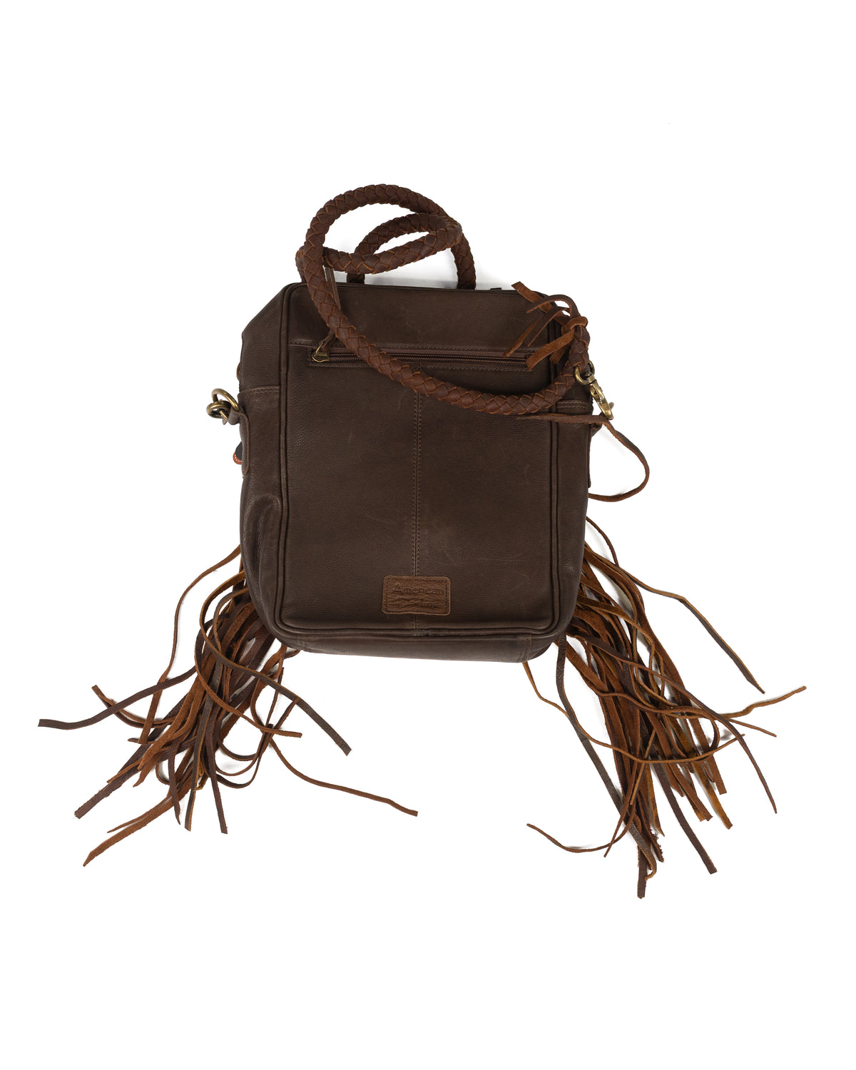 American Darling Women's Cowhide Dual Pocket Crossbody ADBGM760