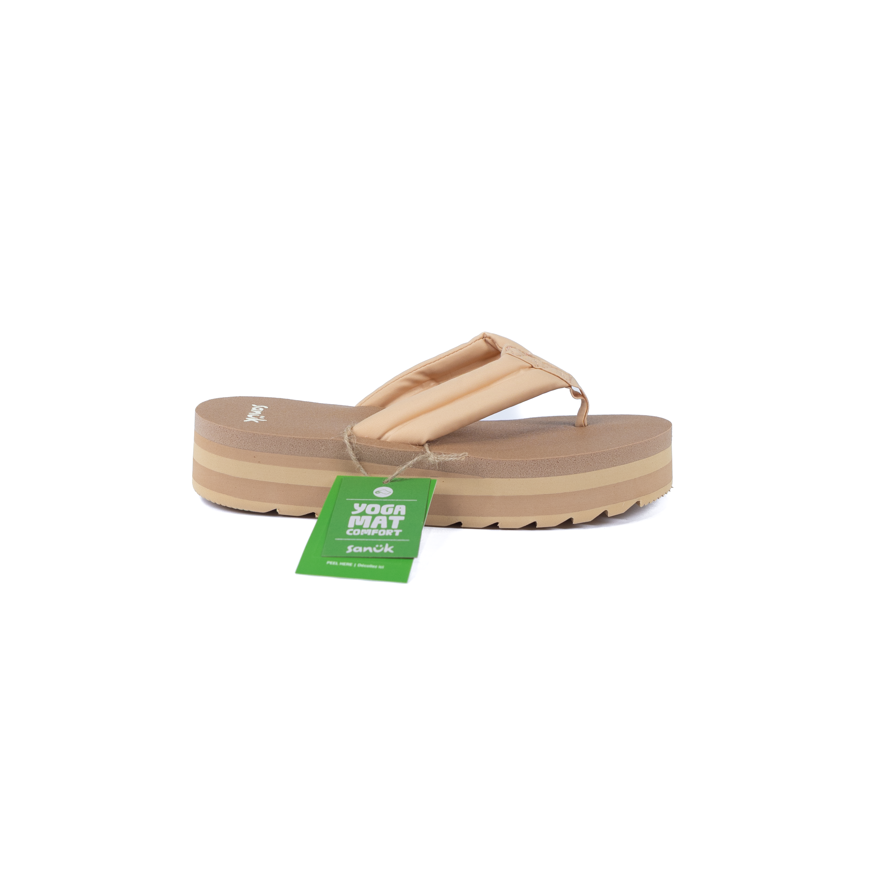 Women's Sanuk Sand Platform Flip Flops 1174039-SAND