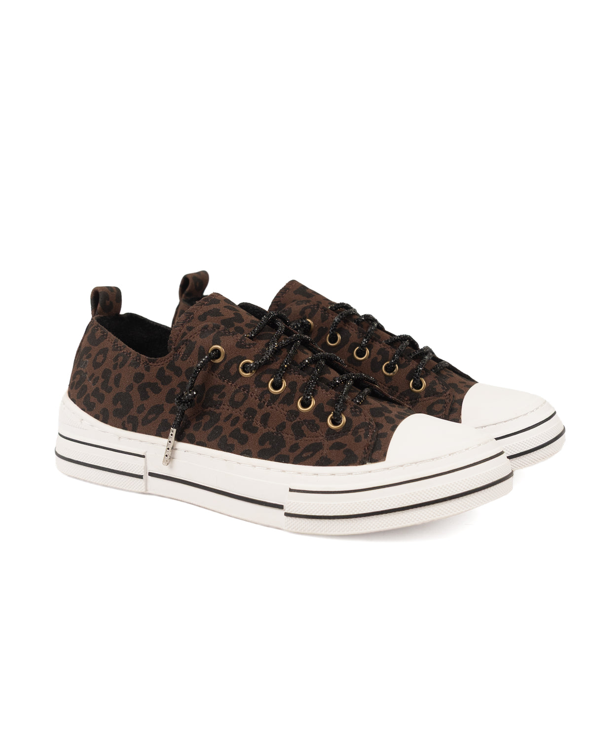 Very G Women's Dark Brown Aman Leopard 3 Casual Shoes