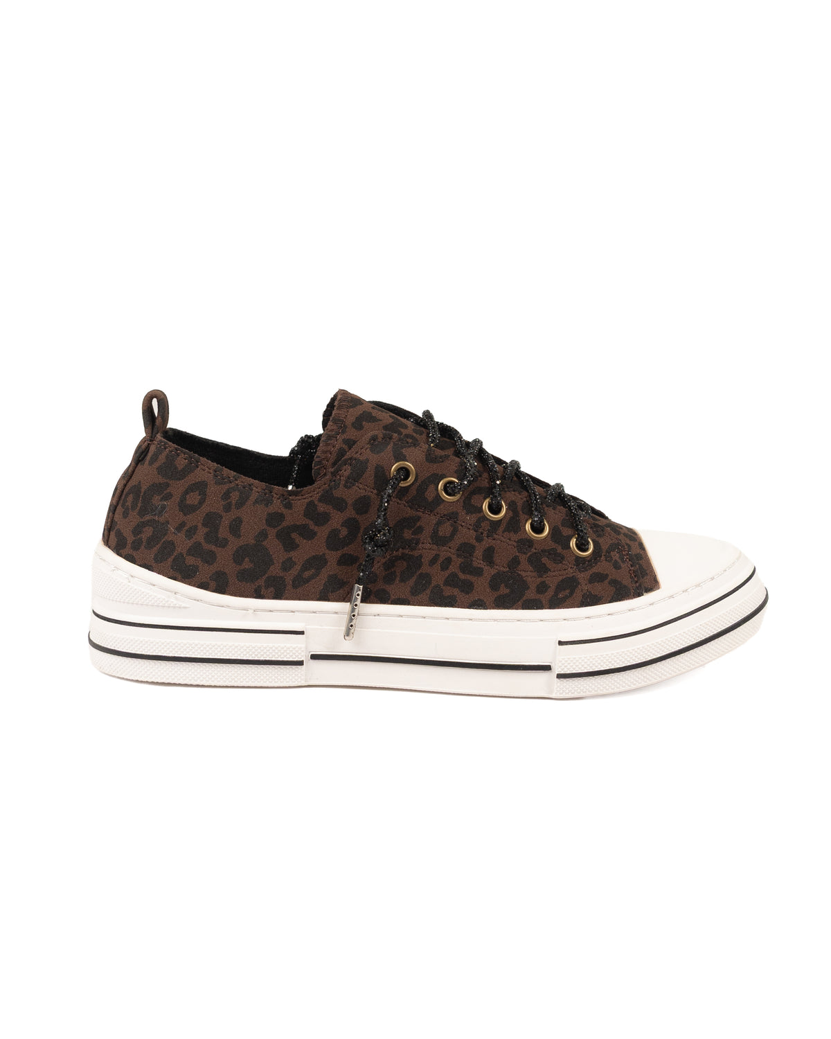 Very G Women's Dark Brown Aman Leopard 3 Casual Shoes