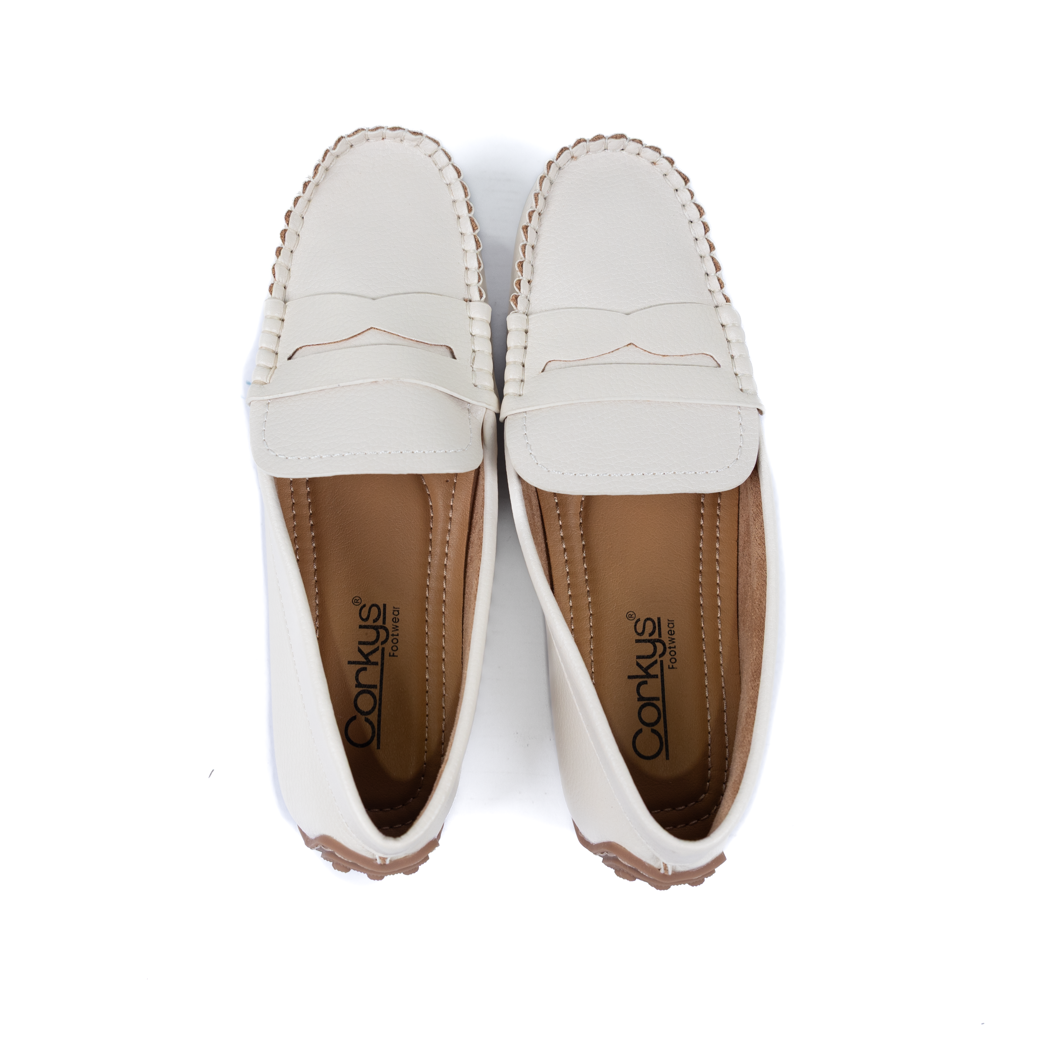 Women's Corky's Ivory Pebble "Penny For Your Thoughts" Slip on Shoes 10-0207-IPEB