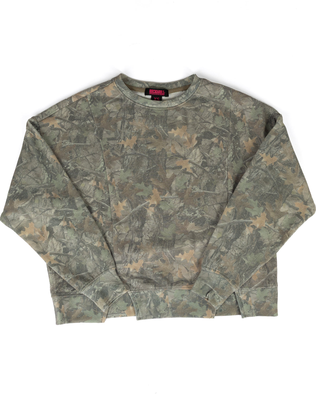 Rock and Roll Denim Women's Camo Printed Oversized Sweatshirt BW91T09372