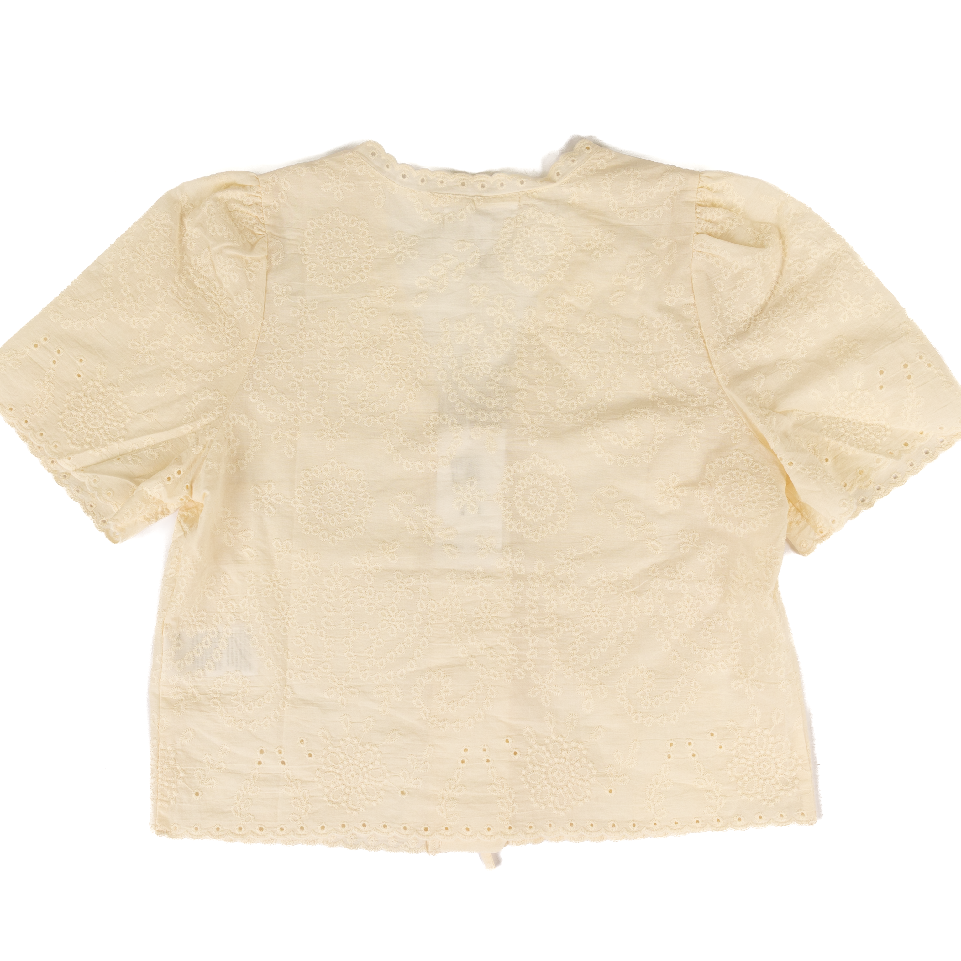 Women's Dear John Cielo Cream Floral Eyelet Blouse DSH1556CRM