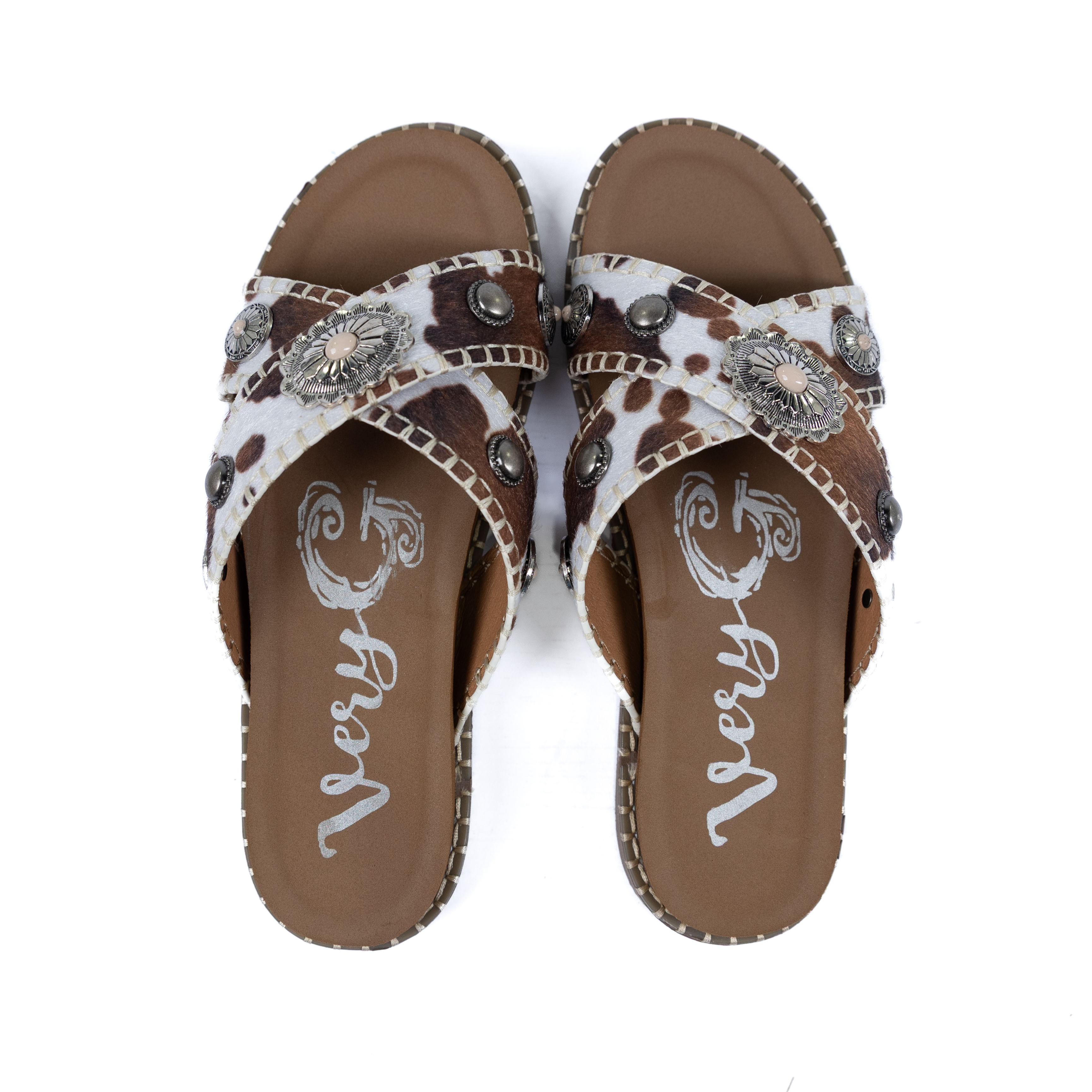 Women's Very G Betsy Cream Tan Crossed Open Toe Sandals VGSA0479-291