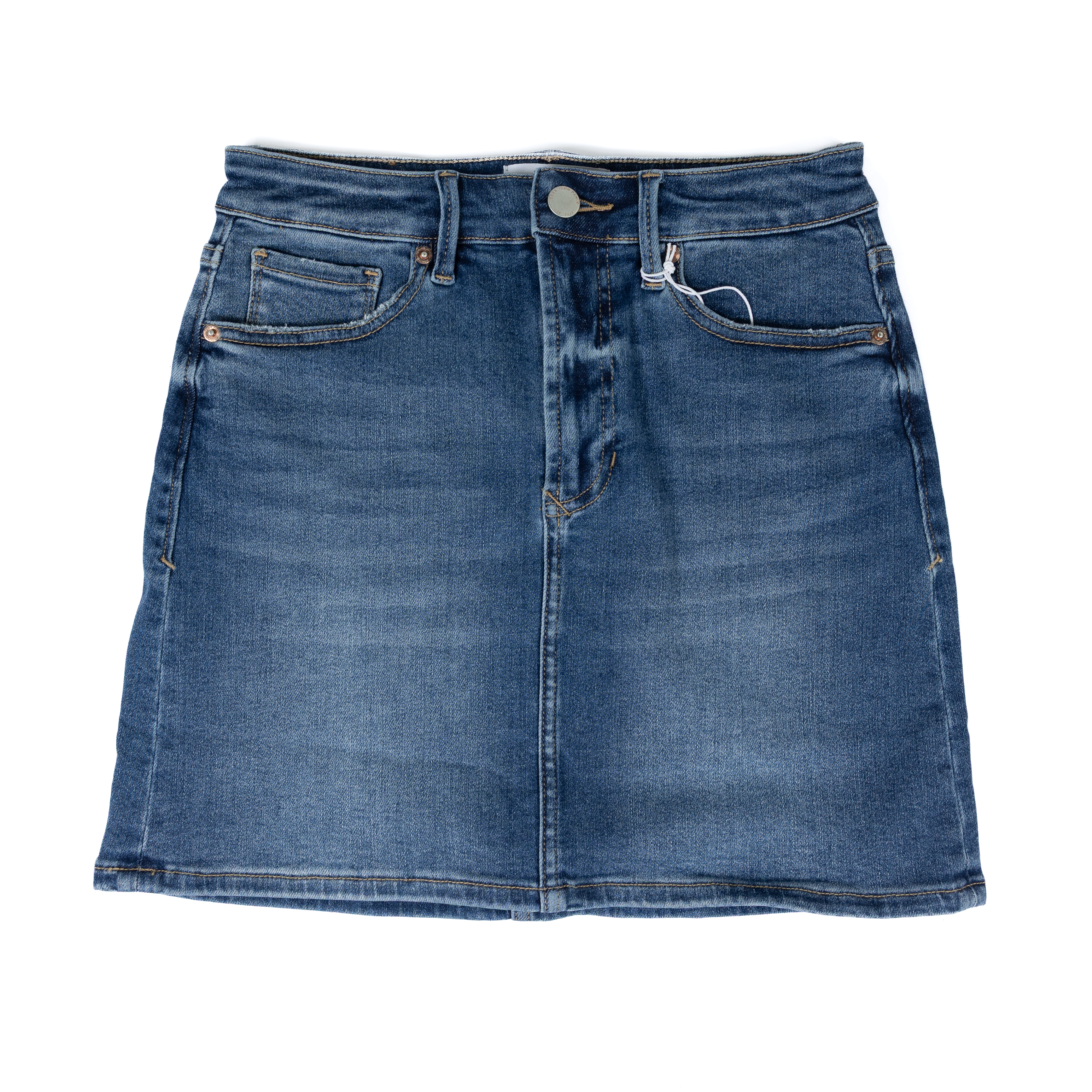 Women's Dear John Fog Sky Quinn High Rise Clean Hem Skirt DKM81A507FKY