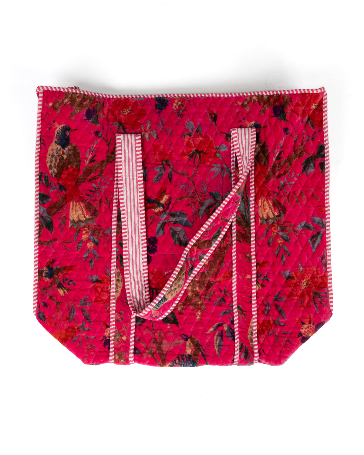 Women's Fuschia Large Quilted Tote Bag