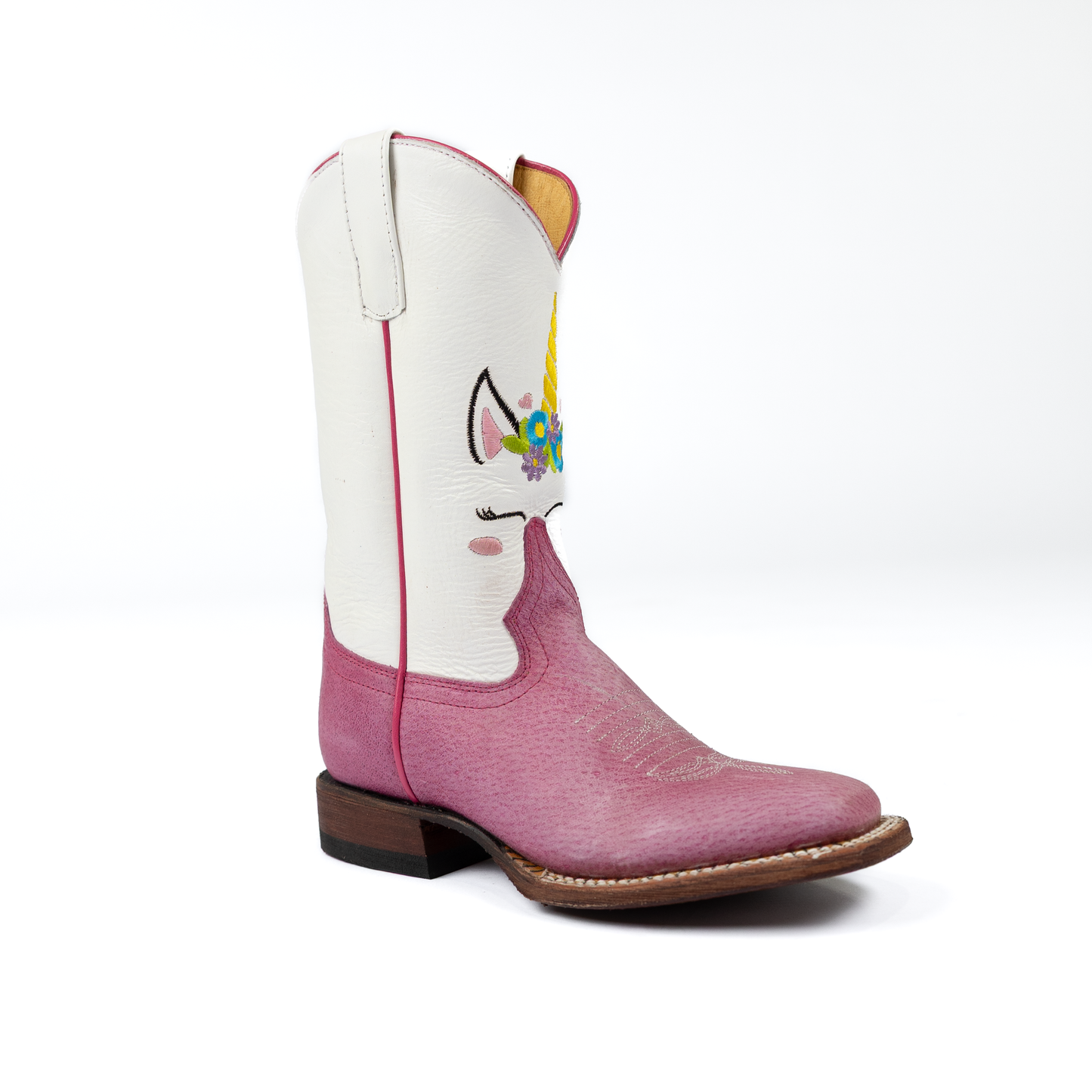 Girl's Macie Bean White and Pink Unicorn Boots