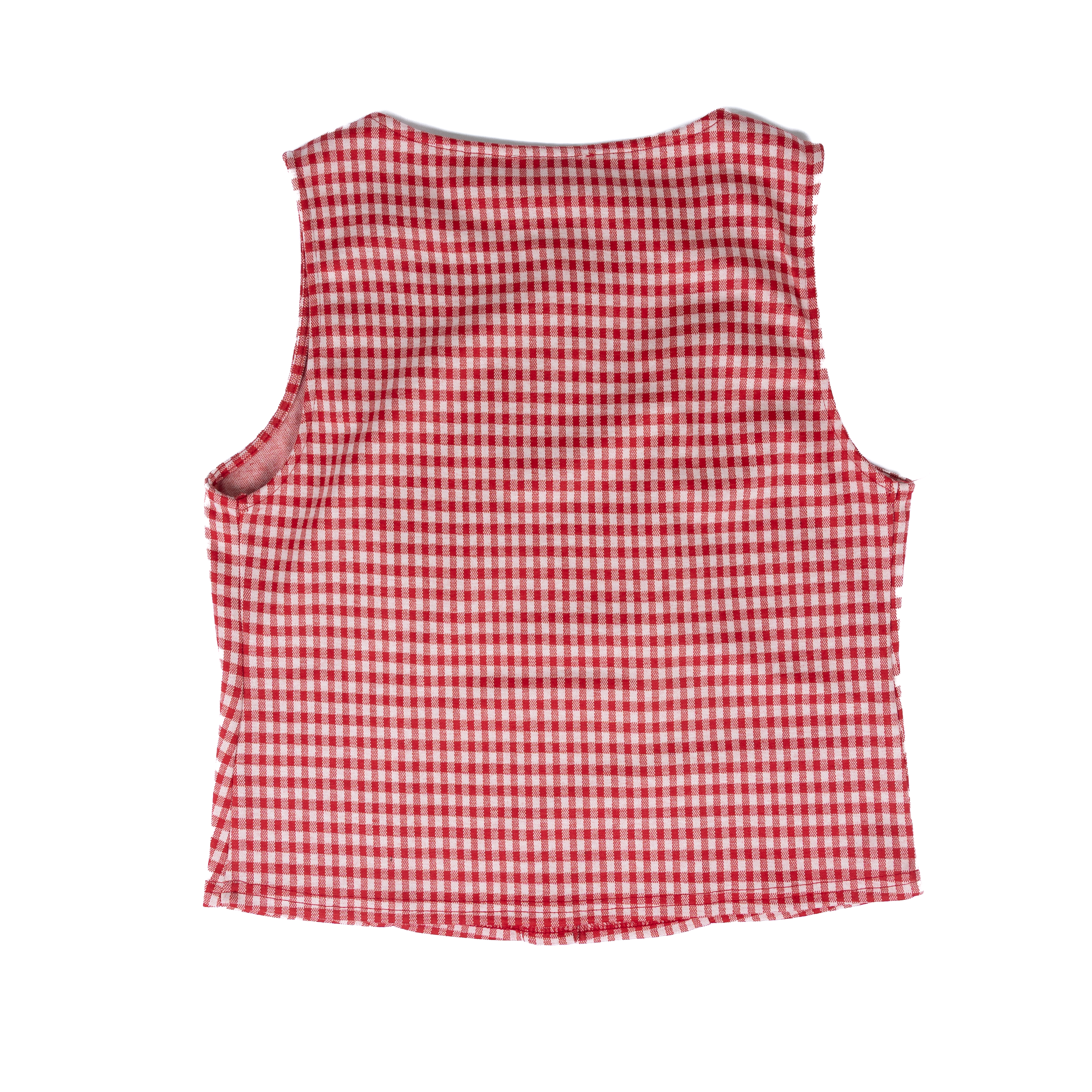 Women's ee:some Gingham Sleeveless Button Up Tank Top TK16148