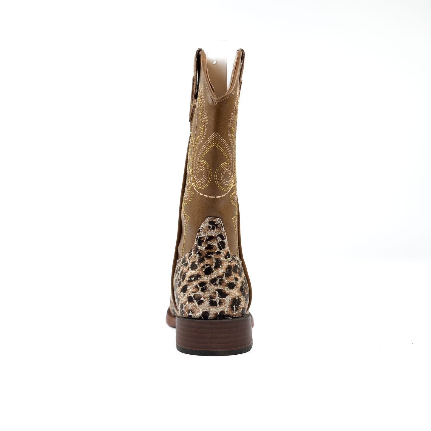 Girl's Roper Glitter Leopard Faux Leather Western Boot