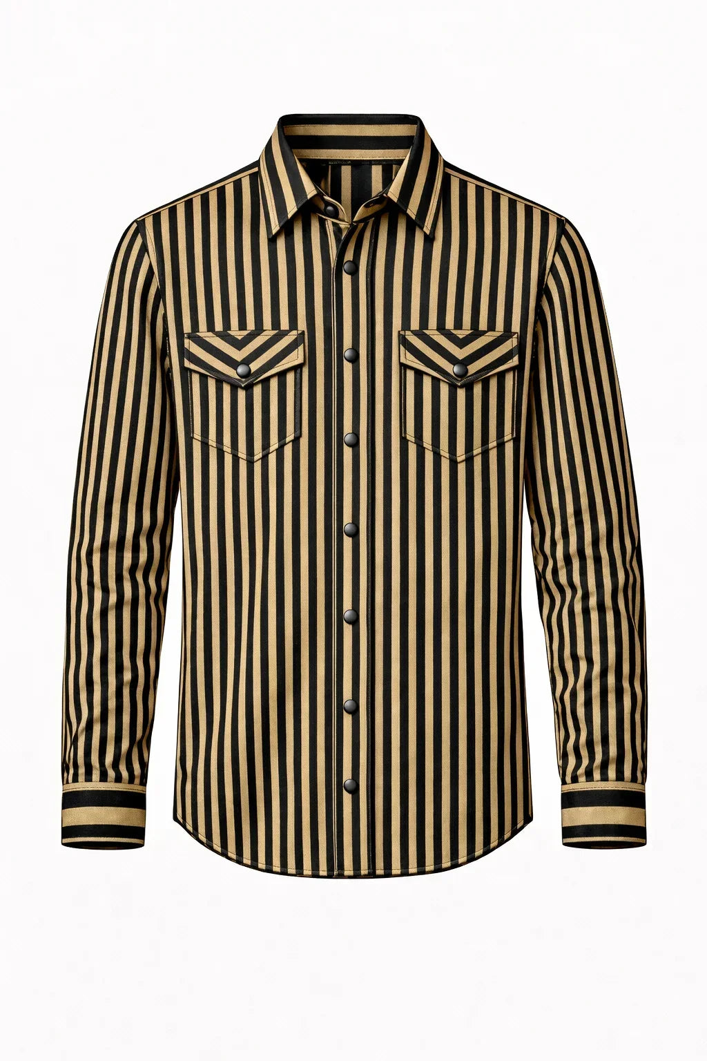 Boy's Toddler 2 Rowels Ranch Long Sleeve Tan and Black Performance Shirt