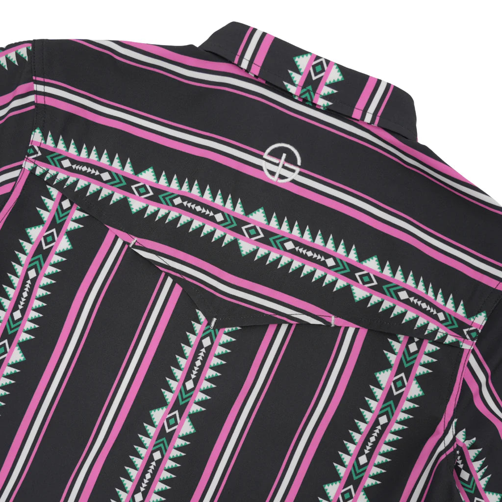 Boy's SanJac The Roswell Short Sleeve Performance Pearl Snap Shirt YTH-SS-RWELL