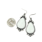 Women's Isac 2" Long White Turquoise Earrings