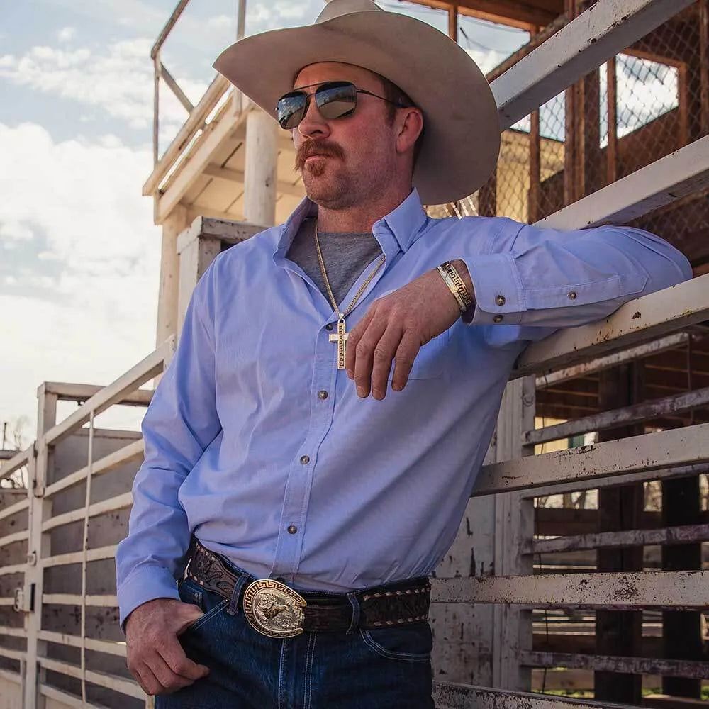 Men's Montana Silversmiths Sunrise Mesa Buckle With Bull Rider 52810-160