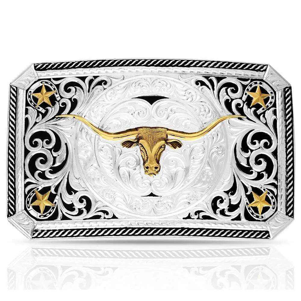 Men's Montana Silversmiths Longhorn Cattle Drive Buckle 55810