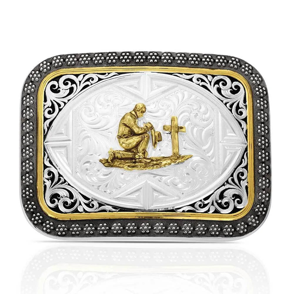 Men's Montana Silversmiths Desert Sky Buckle With Praying Cowboy