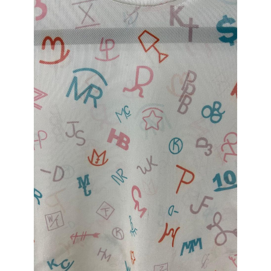 Girl's Long Sleeve Ivory Mesh Top Y-IVORYBRANDS-MESH - Crazy House Western Wear