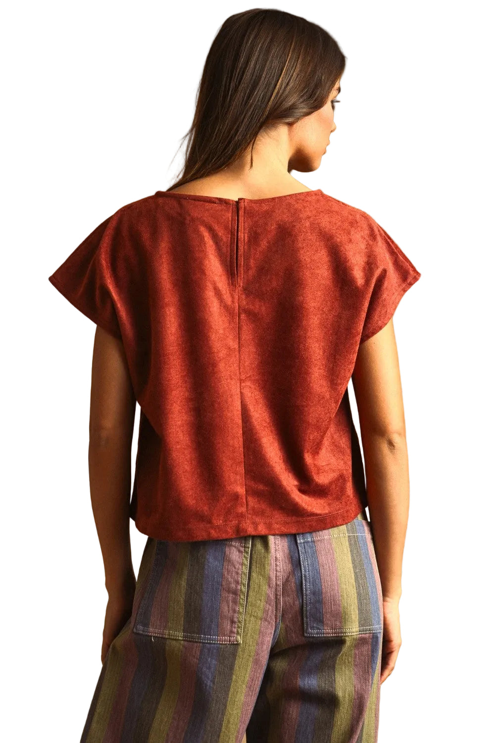 Women's Suede Crop Top