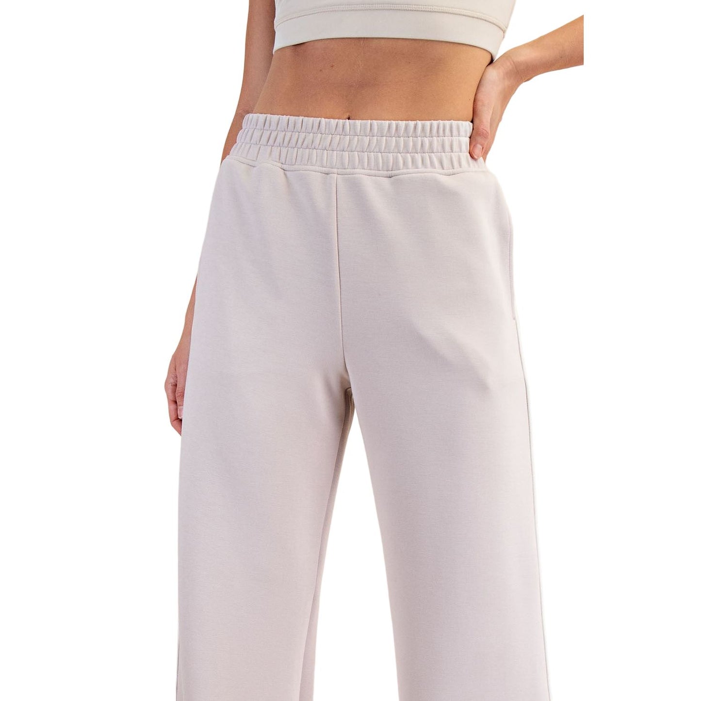 Women's Modal Scuba Piping Straight Pant P6393