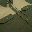 Men's Poncho "The Roosevelt" Green Long Sleeve Button Up