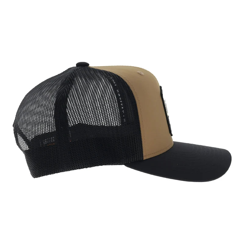 Hooey Men's Tan/Black Toller 6-Panel Trucker Snapback 6034T-TNBK