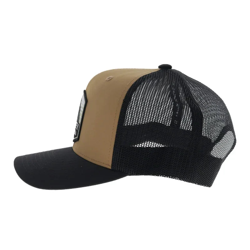 Hooey Men's Tan/Black Toller 6-Panel Trucker Snapback 6034T-TNBK