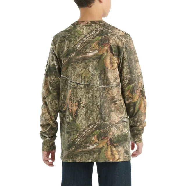 Boy's Carhartt Long Sleeve Camo Pocket T-shirt CA6595-CR27