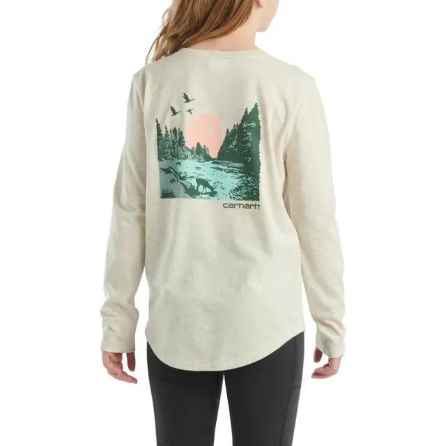 Girl's Carhartt Long Sleeve Graphic Tee CA7059-C17 - Crazy House Western Wear