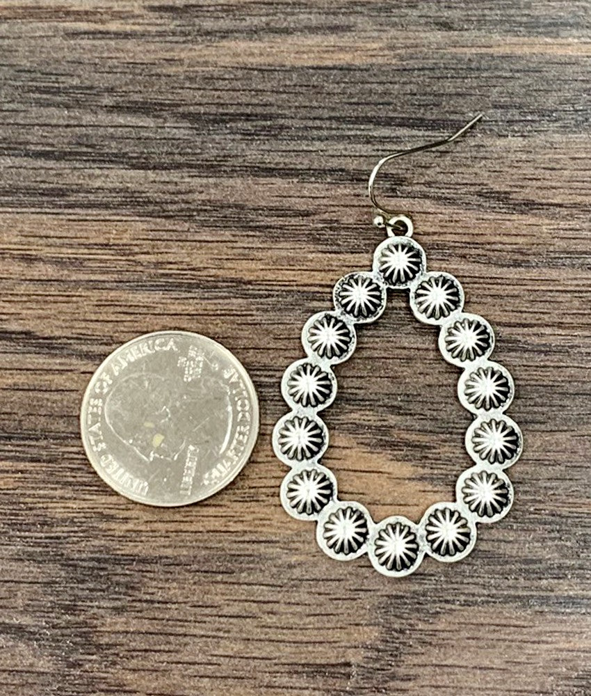 Isac Women's 2" Boho Concho Earrings