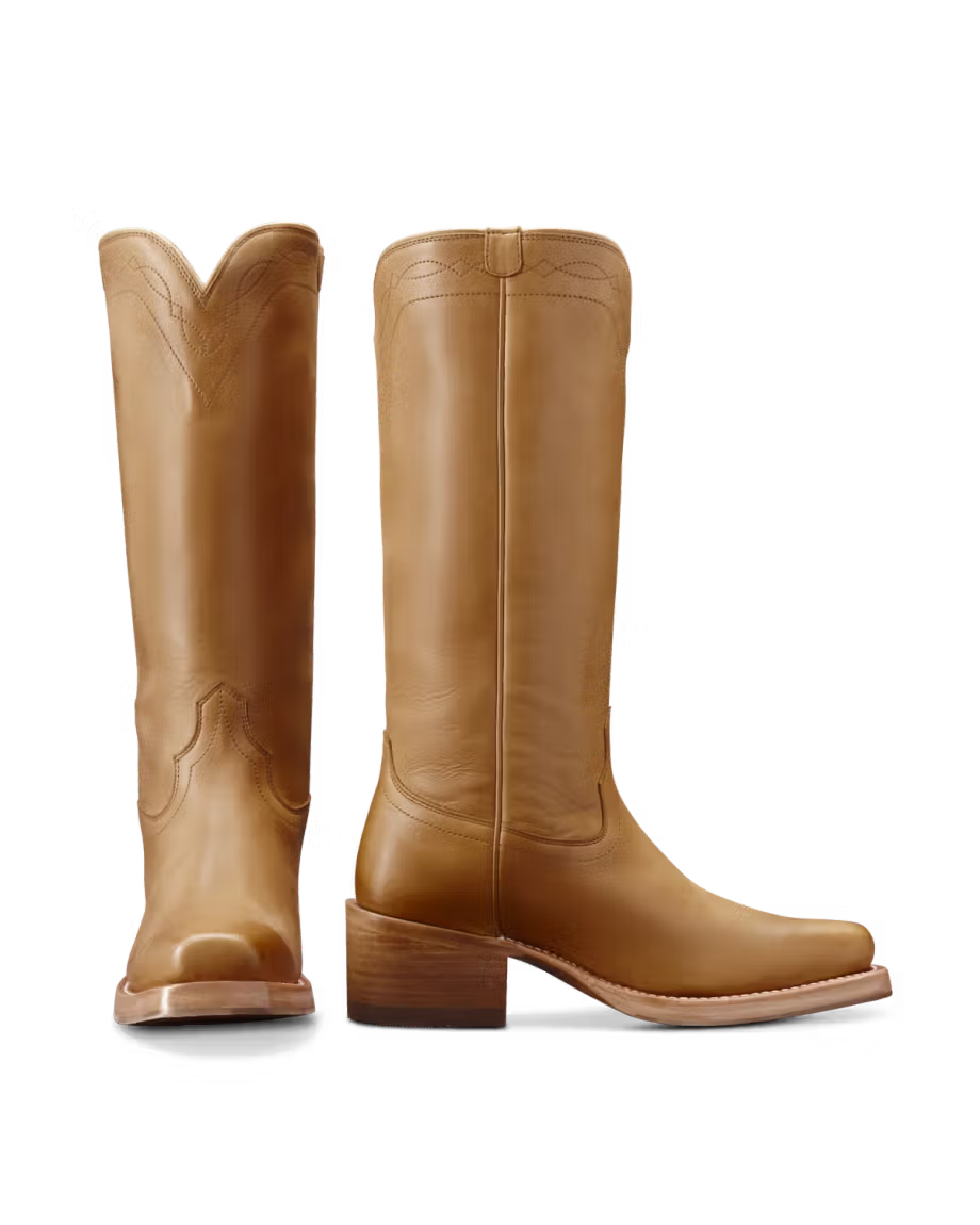 Tecovas Women's Camel Cowhide The Charlie Cutter Toe Boots W20060CML