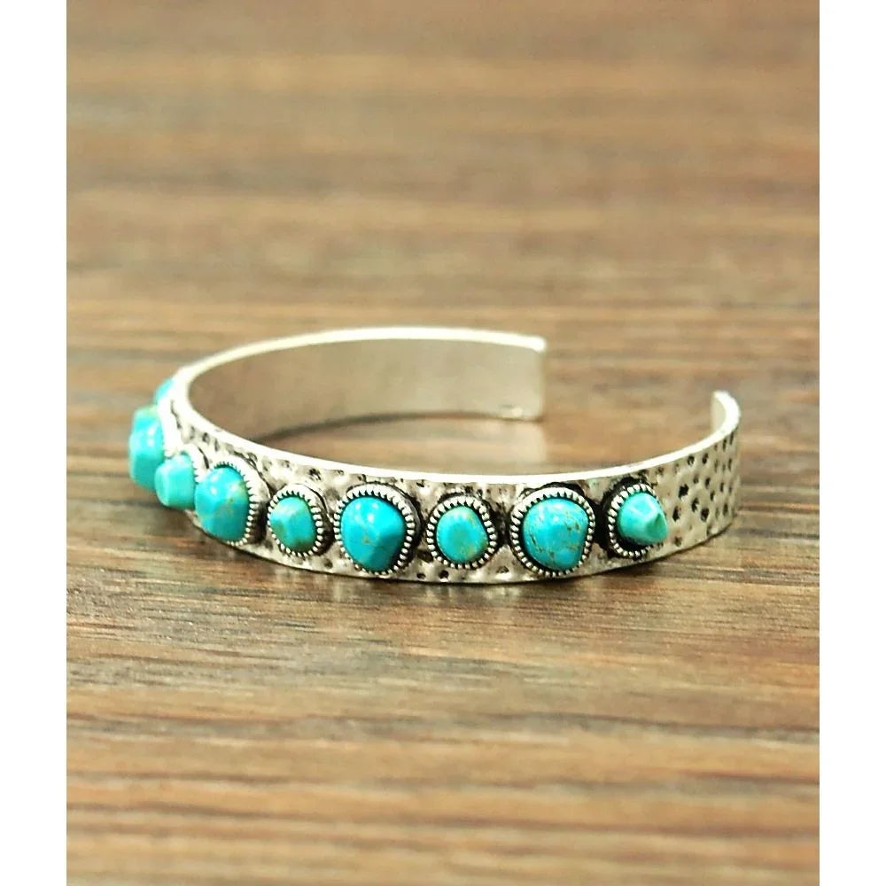 Women's Isac Turquoise and Silver Cuff Bracelet 710697