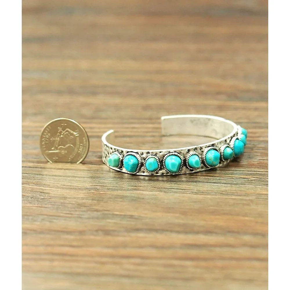 Women's Isac Turquoise and Silver Cuff Bracelet 710697