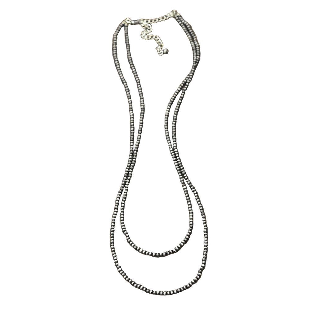 Women's Isac Handmade 2-strand Navajo Bead Necklace
