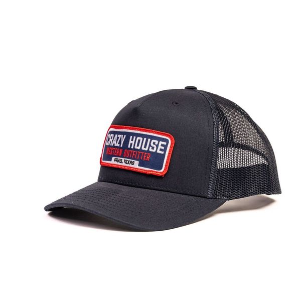Navy Snapback With Outfitter Patch - Crazy House Western Wear