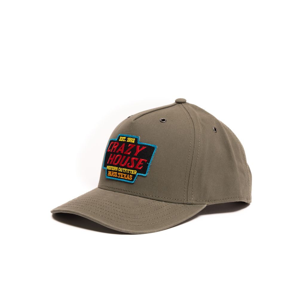 Crazy House Unisex Olive Green Snapback with Outfitter Patch - Crazy House Western Wear