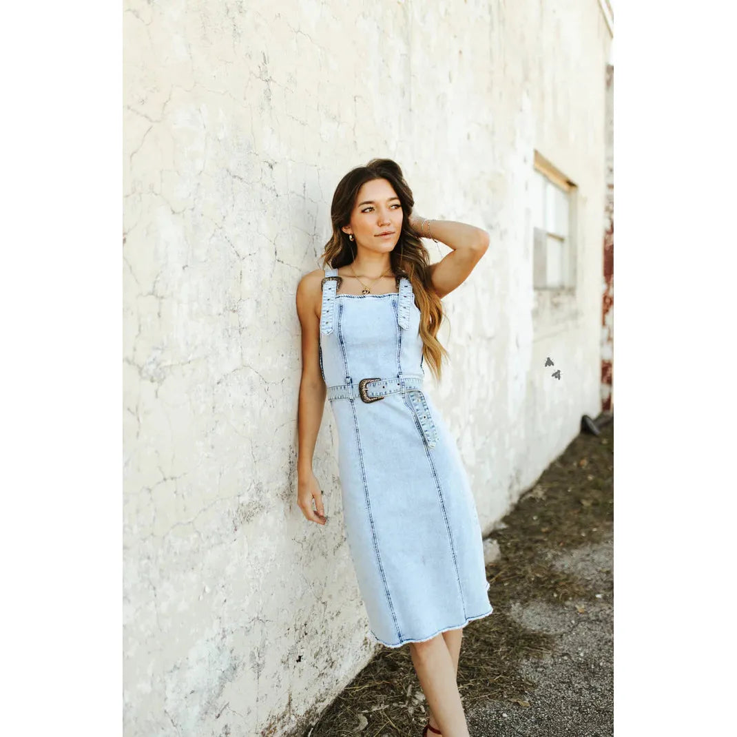 Women's TwoFly Buckle Up Blues Dress Crazy House Western Wear Women's TwoFly Buckle Up Blues Dress Crazy House Western Wear