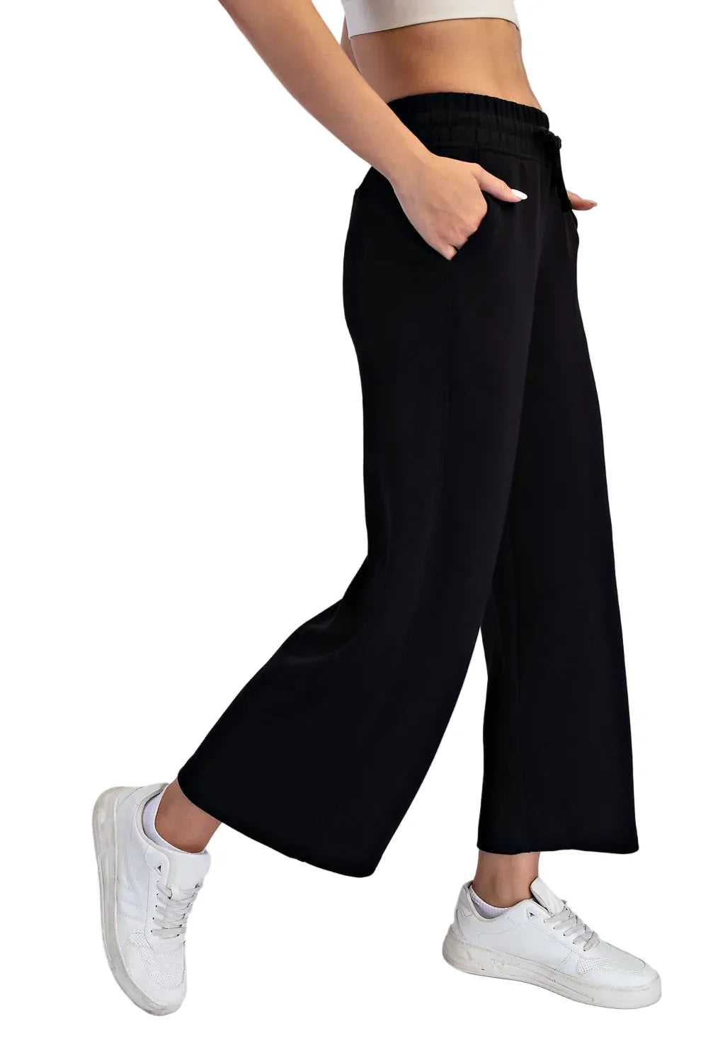 Women's Rae Mode Modal Scuba Cropped Wide Leg Pants