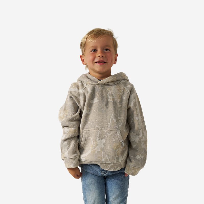 Burlebo Boy's Drifter Camo Vintage Washed Hoodie Y-VWFH-DFTC